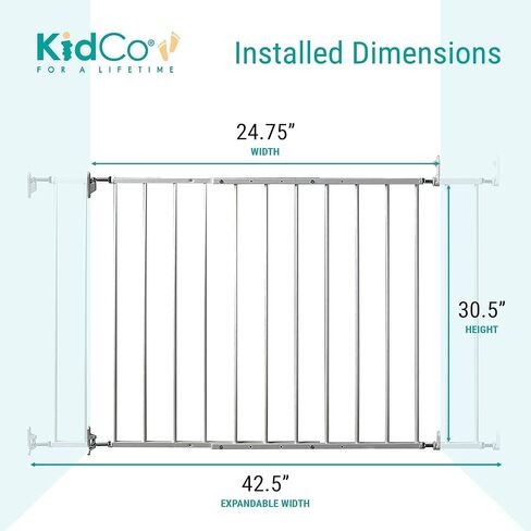 بوابة أطفال من كيدكو سيفوي أعلى السلالم سريعة الفك مصنوعة من الفولاذ لحجب السلالم أو الممرات وغرف التقسيم، باللون الأبيض (عبوتان) in Kuwait