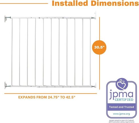 بوابة أطفال من كيدكو سيفوي أعلى السلالم سريعة الفك مصنوعة من الفولاذ لحجب السلالم أو الممرات وغرف التقسيم، باللون الأبيض (عبوتان) in Kuwait
