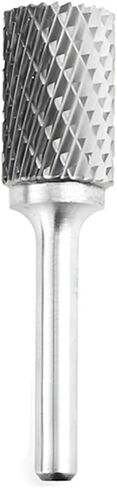 Tungsten Carbide Burr 1/4" Shank 5/8" Tip Cylinder Shape Double Cut Rotary File Cutting Burrs Tool Die Grinder Bits for Wood Metal Iron Steel ((1/4x16mm) A) in Saudi Arabia