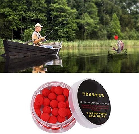 Carp Fishing Lure, 30Pcs/Box 10/12mm Smell Carp Fishing Bait Boilies Soft Bait Boilies Fishing Bait Artificial Floating Ball Beads Feeder(Orange 12mm) in Saudi Arabia
