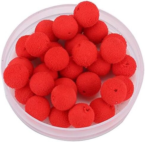 Carp Fishing Lure, 30Pcs/Box 10/12mm Smell Carp Fishing Bait Boilies Soft Bait Boilies Fishing Bait Artificial Floating Ball Beads Feeder(Orange 12mm) in Saudi Arabia