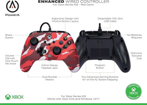 【المفتاح الثاني لـ PowerA】 هو الحل الأمثل لمشكلة PowerAン Xbox Series X|S، جهاز Xbox One، الكمبيوتر الشخصي الذي يعمل بنظام Windows 10/11، 1525942-01 in Kuwait