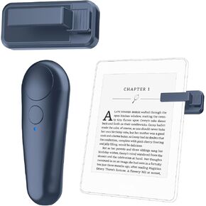 RF Remote Control Page Turner for Kindle Paperwhite Kobo eReaders, Remote Page Turner for Phone iPad iOS Android Tablets Taking Reading Novels Taking Accessories, Navy Blue