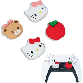 Silicone Thumb Grip Caps for PlayStation 5 Controller,Thumbsticks Cover Set Compatible with Switch Pro Controller and PS4 PS5 Controller,4PCS - HelloCat