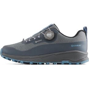 Icebug Womens Haze RB9X GTX Trail Hiking Shoe with Traction Sole, Ash/Steelblue, L07.0