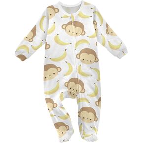Dussdil Baby One-Piece Footies Newborn Rompers Pajamas Cotton Footed Pjs for Sleep Play Boys Girls