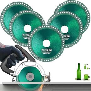 Indestructible Disc for Grinder,Resistant Angle Grinder Cutting Disc,100mm Cutting Saw Blade Ultra-Thin Diamond Saw Blade Cutting Wheels for Stone Wood Plastic Metal Ceramic Tile Inner Hole 20mm (5)