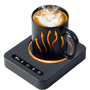Coffee Mug Warmer & Mug Set,Mug Warmer for Desk with Auto Shut Off,Mug Warmer with Mug,Cup Warmer Set,4 Temperature Setting&1-12H Timer,for Heating Coffee, Beverage, Milk, Tea and Hot Chocolate.