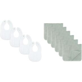 Comfy Cubs Muslin Baby Bibs and Muslin Burp Cloths Bundled