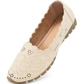 Aomigoct Flats for Women Ballet Shoes: Comfortable Round Toe Dress Womens Flats Casual Slip on Walking Shoes