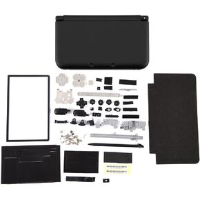 Full Housing Case, Cover Shell Repair Parts Complete Fix Replacement Kit for 3DS XL(Black)