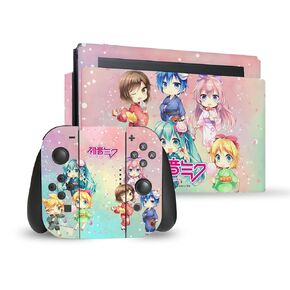 Head Case Designs Officially Licensed Hatsune Miku Sakura Graphics Matte Vinyl Sticker Gaming Skin Decal Cover Compatible With Nintendo Switch Console & Dock & Joy-Con Controller Bundle
