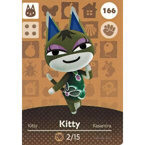Nintendo Animal Crossing Happy Home Designer Amiibo Card Kitty 166/200 USA Version