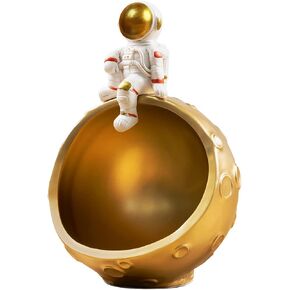 Astronaut Statue Storage Box，mini astronaut figurines key Bowl，funny candy bowl，Key holder for living room and office (Astronaut storage box)