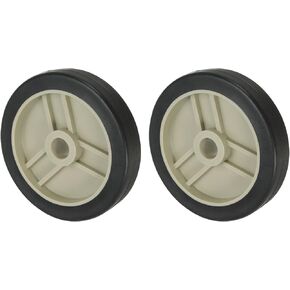 PATIKIL 5" Air Compressor Wheels, 2 Pack Universal Air Compressor Wheel Replacement Part with 0.6" Dia. Hole for Easy Mobility, Beige