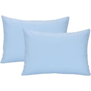 Toddler Pillowcases Set of 2, 19.3 x 14.2 Inch Solid Color Small Kids Pillow Covers for Boys Girls, Soft Pillow Cases for Home Travel Bedroom Couch Sofa Decor