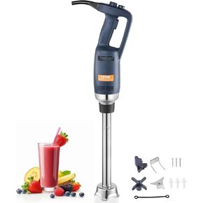VBENLEM Commercial Immersion Blender 500W Power, Hand Held Mixer with 19.7-Inch 304 Stainless Steel Removable Shaft, Electric Stick Blender Variable Speed 4000-16000RPM