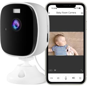 Instababy Smart Baby Monitor with Floor Stand, 2K Crib Camera with AI Breathing Monitor, No Wearables WiFi Baby Camera, Night Vision, Baby Sleep Tracker, Cry & Motion Alerts, Diaper & Feeding Record