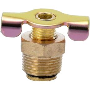 NPT 3/8" Solid Brass Drain Valve Compressor Port Fittings Petcock Water Drain Valve Replacement Part
