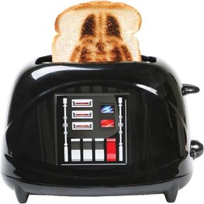 Uncanny Brands Star Wars Darth Vader 2-Slice Toaster- Vader's Icon Mask onto Your Toast