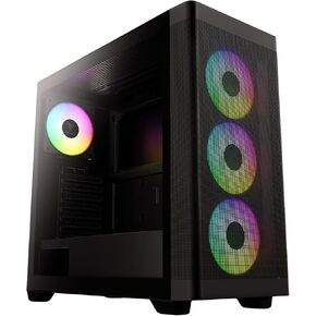 GAMDIAS White ATX Mid Tower Computer Case Tempered Glass, Gaming PC Case Support Dual 360mm AIO/Radiator, 7x120mm Case Fans (4X 120mm Built-in), 420mm GPU/VGA, USB3.0X 2, Type C x1, 170mm CPU Cooler