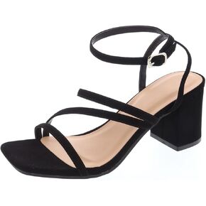 TruFox Women's Stylish Block Heeled Strappy Sandal Ankle Wrap
