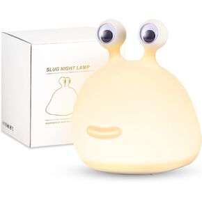 Warm Light Lamp Slug Light, USB Touch Bedside Light Night Light Lamp with Timer, Cute Silicone Night Light for Kids Bedroom Babyroom Nursery