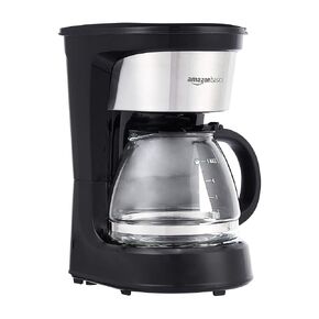 Amazon Basics 12-Cup Coffee Maker with Reusable Filter, Black and Stainless Steel