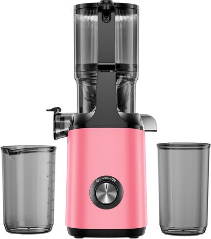 Cold Press Juicer, JoyBear Slow Masticating Machines with 4.3" Extra Large Feed Chute Fit Whole Fruits Vegetables Easy Clean Self Feeding Effortless for Batch Juicing, High Juice Yield, BPA Free 200W in Saudi Arabia