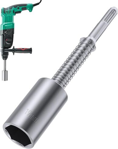 SDS Plus Ground Rod Driver-Nut Driver Set for Hammer Rotary Drill - Expansion Bolt Impact Socket,10mm Diameter Shank Compatible With Bosch Dewalt Milwaukee Hilti (0.67inch/17mm) in Saudi Arabia