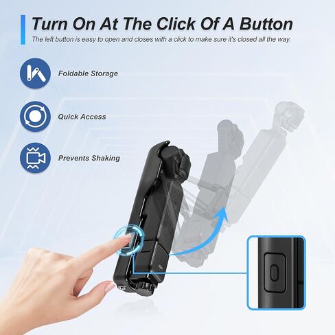 جيب 3 مثبت محمول، STARTRC Mini Z-Axis مضاد للاهتزاز مقبض حامل حافظة واقية للتخزين لـ DJI Osmo Pocket 3 Creator Combo Accessories للكاميرا Vlog Live Shooting Video in Kuwait
