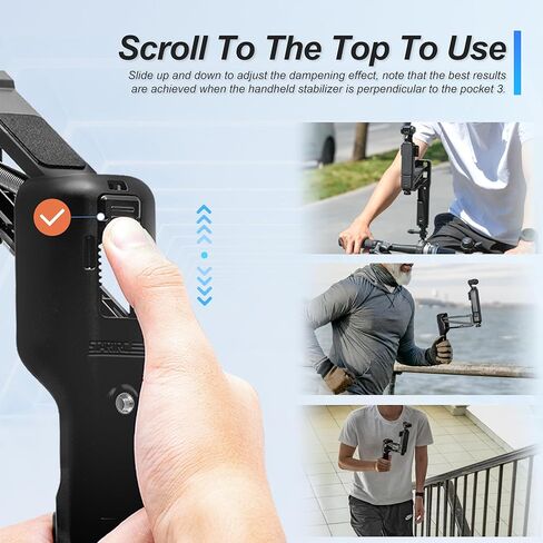 جيب 3 مثبت محمول، STARTRC Mini Z-Axis مضاد للاهتزاز مقبض حامل حافظة واقية للتخزين لـ DJI Osmo Pocket 3 Creator Combo Accessories للكاميرا Vlog Live Shooting Video in Kuwait