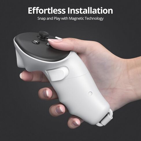 Controller Grip Magnetic Case for Meta Quest 3s Accessories Extended Ergonomic (Gray, Quest 3s) in Saudi Arabia