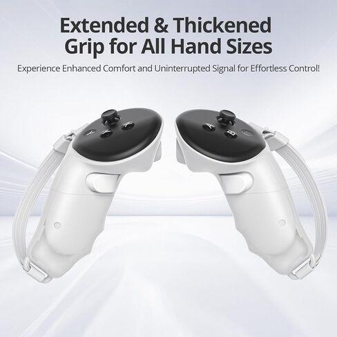 Controller Grip Magnetic Case for Meta Quest 3s Accessories Extended Ergonomic (Gray, Quest 3s) in Saudi Arabia