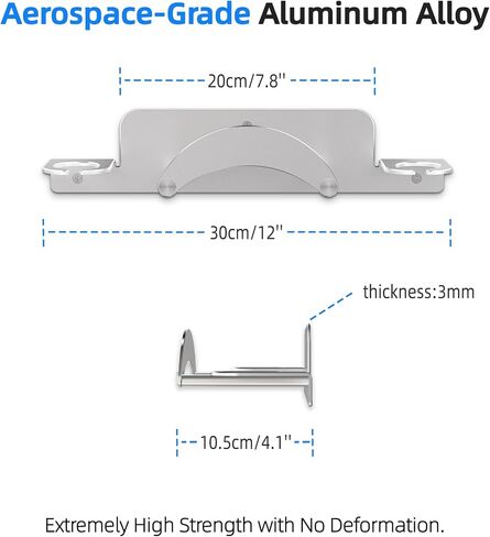 VR Wall Mount Aluminum Alloy,VR Headset Wall Mount Storage Stand Hook Compatible with Meta Quest 3/Quest Pro/Quest 2,Quest 3 Stand with 2 Storage Way,Desk Space Saving(Silver) in Kuwait