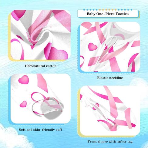 Dussdil Baby One-Piece Footies Newborn Rompers Pajamas Cotton Footed Pjs for Sleep Play Boys Girls in Kuwait