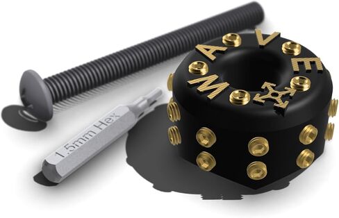 Barnacle Footstop Grip Upgrade for Longboard Skateboard, Downhill or Surfskate (Low Barrel 0.60in, Assembled Kit w/Accessories & Tool, Red/White/Gold + Silver Metal Studs) in Saudi Arabia