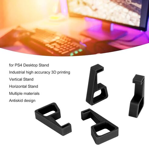 Accessories for PS4 Bracket, Game Machine Cooling Legs, Non Slip Game Console Horizontal Holder, for Improve Airflow Around The Console, Increase Heat Dissipation (Black) in Saudi Arabia