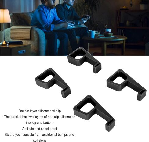 Accessories for PS4 Bracket, Game Machine Cooling Legs, Non Slip Game Console Horizontal Holder, for Improve Airflow Around The Console, Increase Heat Dissipation (Black) in Saudi Arabia