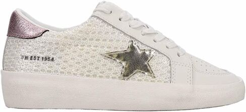 VINTAGE HAVANA Womens Reflex Metallic Lace Up Sneakers Shoes Casual - Off White in Saudi Arabia