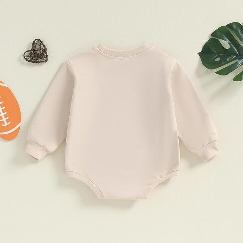 Baby Boy Girl Football Outfit Get My Bottle I'm Watching Football With Daddy Football Onesie Sweatshirt Romper in Kuwait