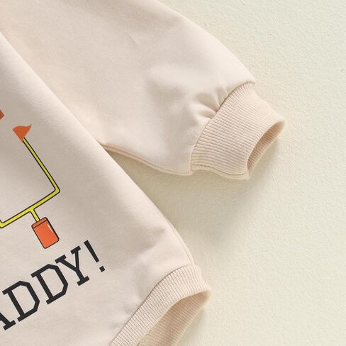 Baby Boy Girl Football Outfit Get My Bottle I'm Watching Football With Daddy Football Onesie Sweatshirt Romper in Kuwait