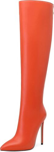 Knee High Boots for Women Pointed Toe High Stiletto Heel Long Boots Zipper Sexy Comfortable Fashion Tall Boots in Saudi Arabia