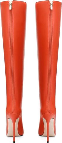 Knee High Boots for Women Pointed Toe High Stiletto Heel Long Boots Zipper Sexy Comfortable Fashion Tall Boots in Saudi Arabia