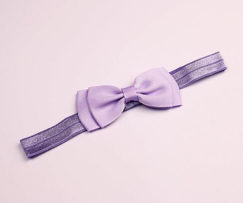 3pcs Cute Baby Bows Headband Chiffon Flower Girl Hairband for Toddler Newborn Infant Soft Elastic Hair Bow Accessories for Baby Birthday Party (Purple, Standard size) in Saudi Arabia