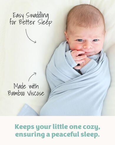 Caden Lane Baby Swaddle & Receiving Blanket, Soft, Breathable & Temperature-Regulating Bamboo Viscose Fabric for Swaddling Newborns, Gender Neutral Infant Blanket for Boys & Girls, Lace White in Saudi Arabia
