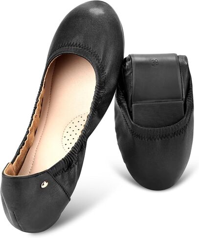 Women's Flats Foldable Ballet Flats for Women Comfortable Ballerina Flats Roll Up Flats for Wedding Party Travel in Saudi Arabia