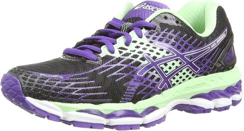 حذاء الجري Asics Gel Nimbus 17 أسود / أخضر / أرجواني، مقاس حذاء الاتحاد الأوروبي: 37.5 in Saudi Arabia