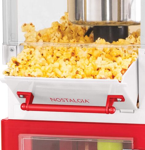 Nostalgia Popcorn Maker Machine - Professional Cart With 2.5 Oz Kettle Makes Up to 10 Cups - Vintage Popcorn Machine Movie Theater Style - Red in Saudi Arabia