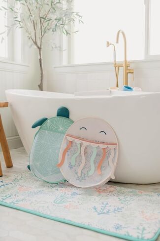 Oceana Bath Toy Organizer with Suction Cups by Copper Pearl: Extra-Large Mesh Bath Toy Holder for Bathtub, Quick-Dry Bath Toy Storage Net, Convenient Bath Toy Net for Tub - Cora in Saudi Arabia